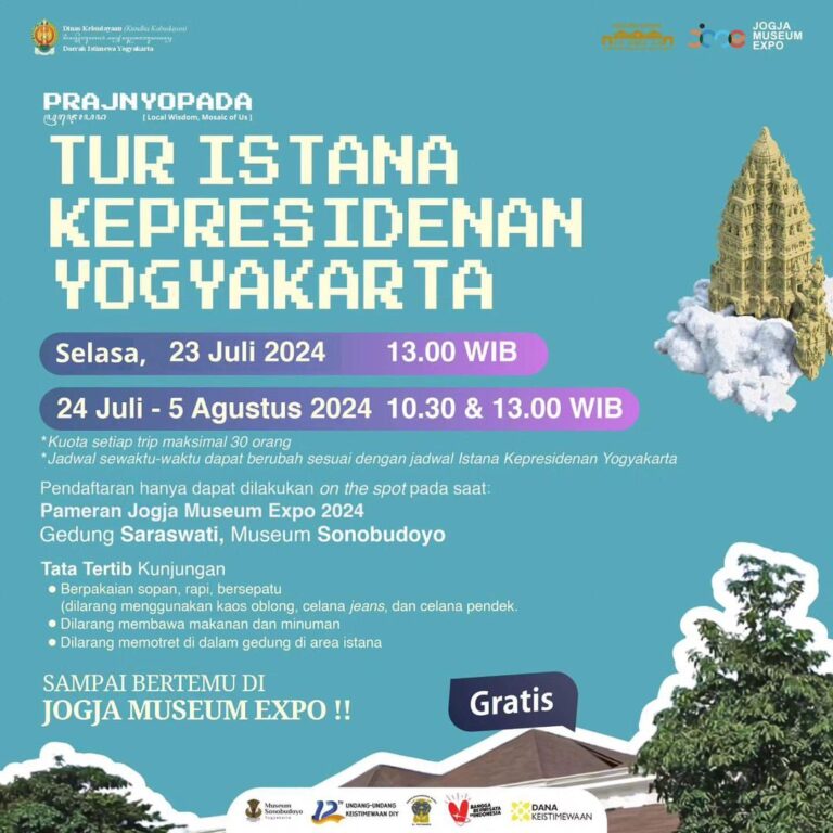 Poster informasi wisata Tur Istana Kepresidenan Yogya. Foto: instagram @sale_yk