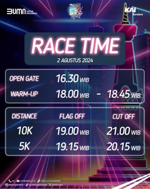 KAI Bandara Glow Night Fun Run 1