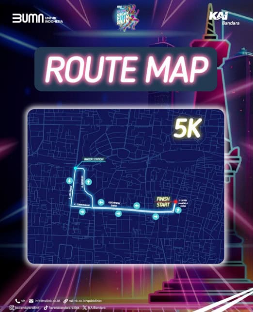 KAI Bandara Glow Night Fun Run 2