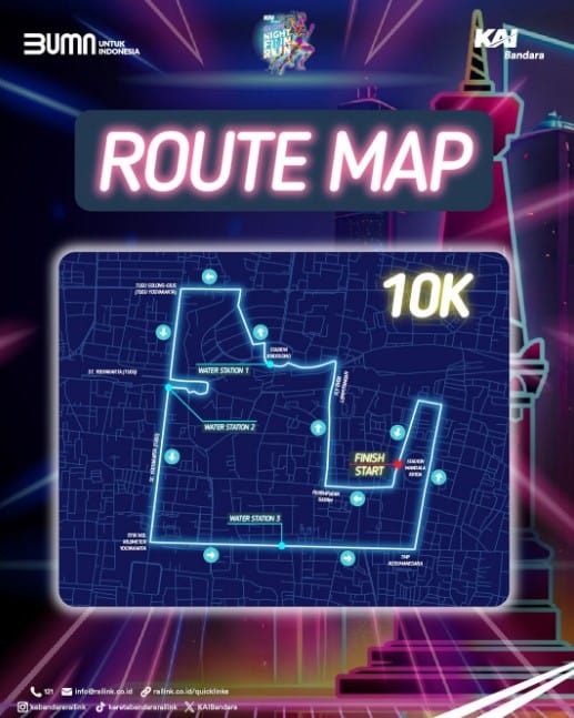 KAI Bandara Glow Night Fun Run 3
