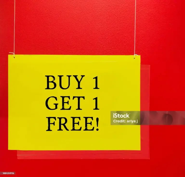 Ilustrasi promo buy one get one free. Foto: pixabay