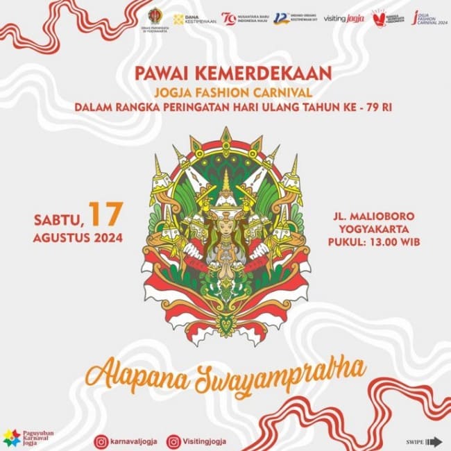 Pawai Kemerdekaan Jogja Fashion Carnival 2024