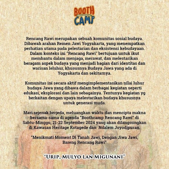 Boothcamp Rencang Rawi 2