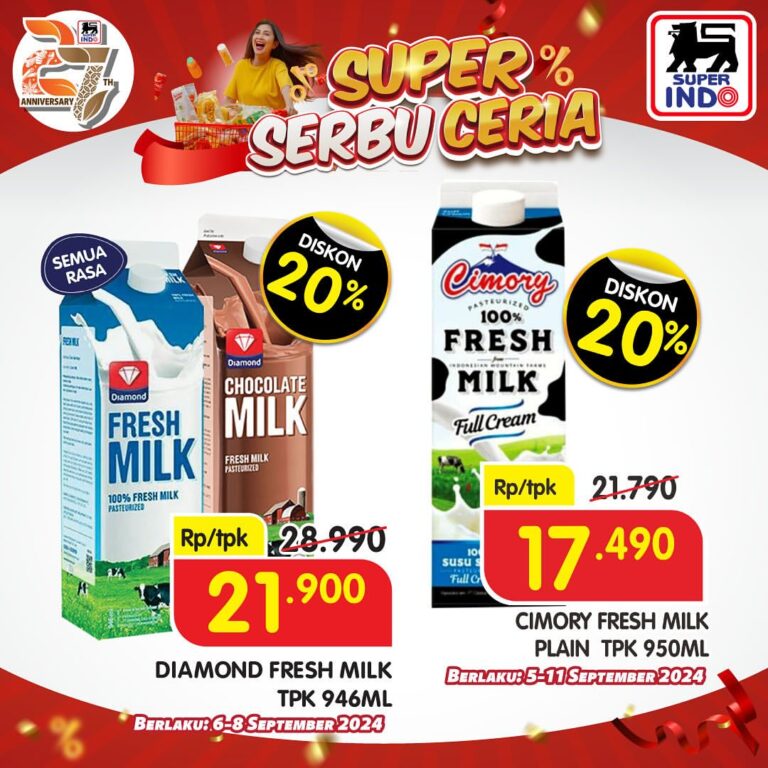 Promo Superindo Jogja September 2024 Terbaru, Potongan Harga 20 Persen untuk Daging Hingga Susu