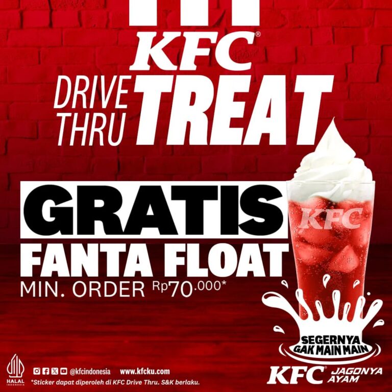 Promo KFC Jogja September 2024 Terbaru, Ada Fanta Float Gratis di KFC Drive Thru