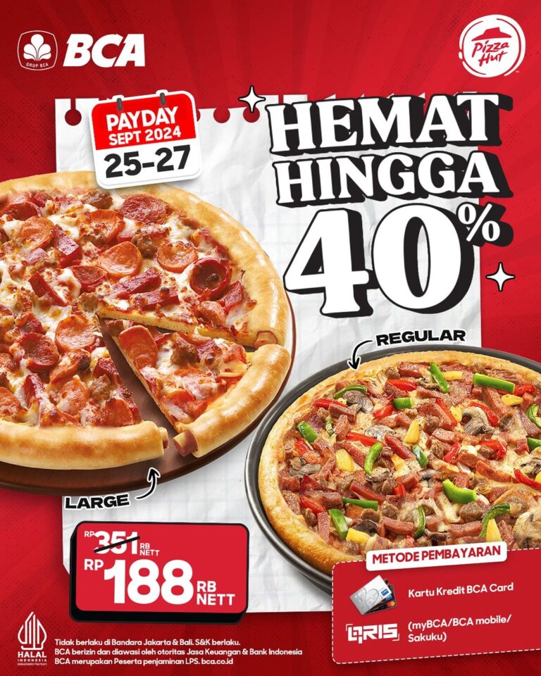 Promo Pizza Hut Jogja Akhir September 2024: Pizza Jumbo Toping Melimpah Cuma Rp 188 Ribu