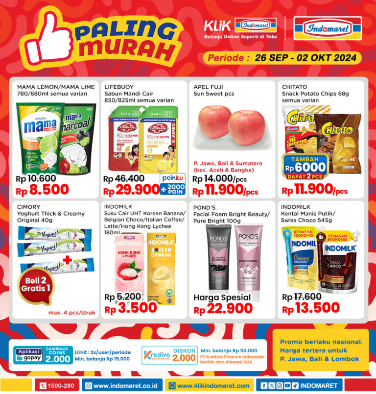 Promo Indomaret Jogja Awal Oktober 2024 Terbaru: Nikmati Promosi Paling Murah untuk Aneka Jajanan Hingga Kebutuhan Rumah Tangga