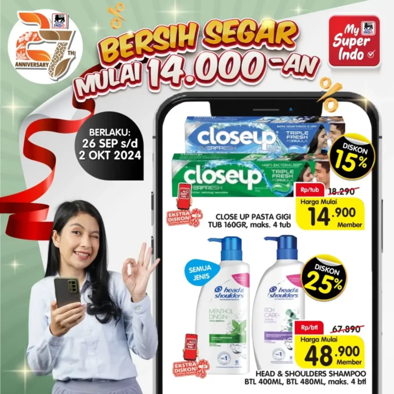 Promo Superindo Jogja Oktober 2024: Produk Kecantikan, Detergen Hingga Popok Bayi Mulai Rp 14 Ribuan