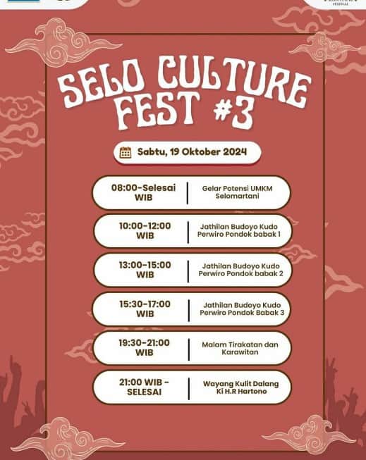 Jadwal Selo Culture Festival #3 Sabtu