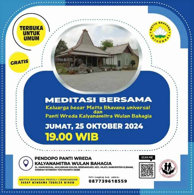Meditasi Bersama Keluarga Besar Metta Bbavana Universal dan Panti Wreda Kalyana Mitra Wulan Bahagia