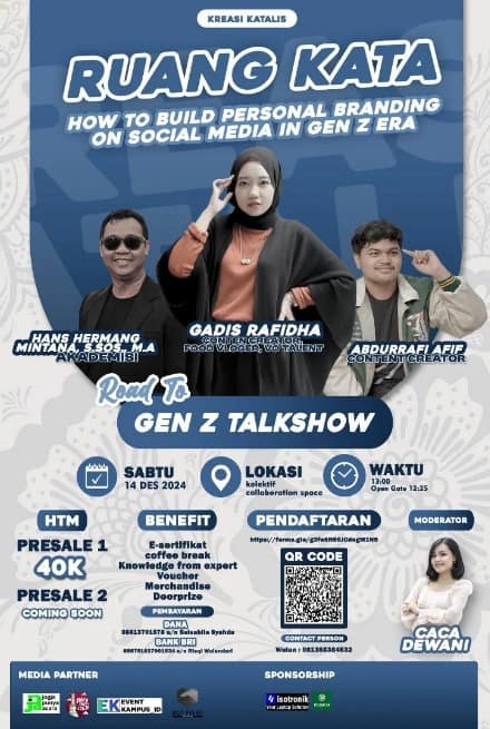 Talkshow How to Build Personal Branding on Social Media in the Gen Z Era