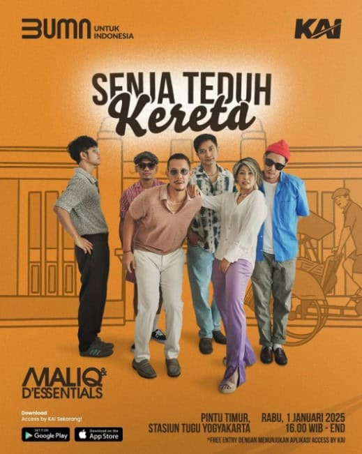 Senja Teduh Kereta di Yogyakarta Bersama Maliq & D'Essentials