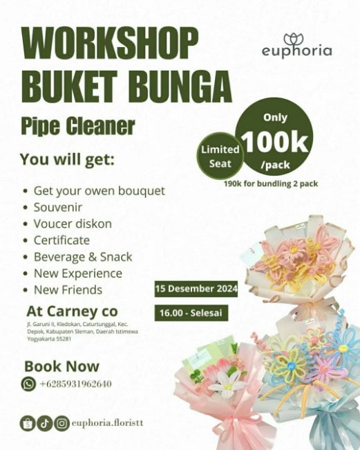 Workshop Buket Bunga Pipe Cleaner