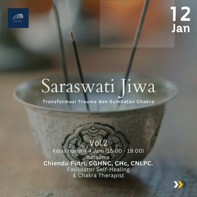 Saraswati Jiwa Transformasi Trauma dan Sumbatan Chakra