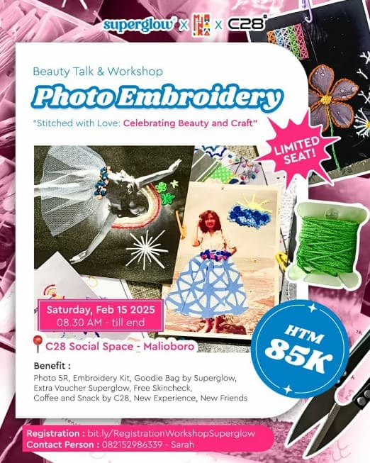 Beauty Talk & Workshop Photo Embroidery by Superglow