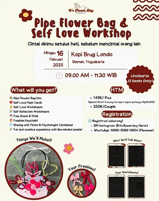 Pipe Flower Bag & Self Love Workshop Yogyakarta