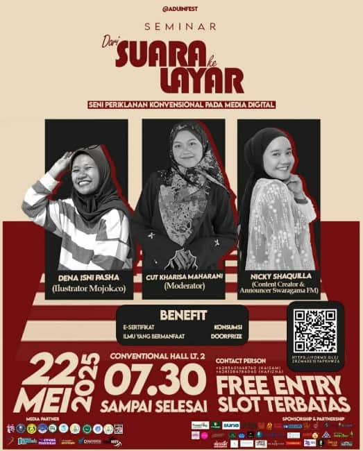 ADUIN FESTIVAL 2025, SEMINAR Dari Suara ke Layar Seni Periklanan Konvensional pada Media Digital