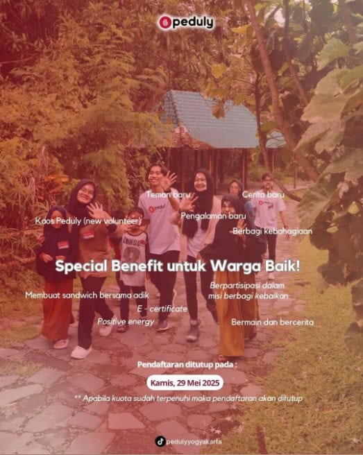 CALLING FOR VOLUNTEERS Junior Chef In Action Membuat Sandwich Kebaikan Bersama Adik Panti Asuhan Daarut Taqwa 1