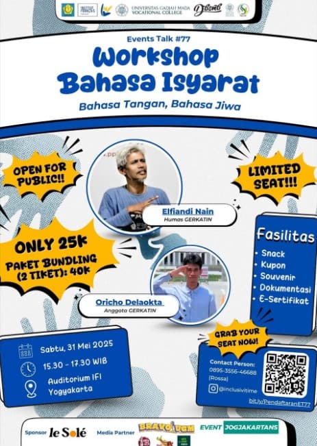 Events Talk #77 Workshop Bahasa Isyarat