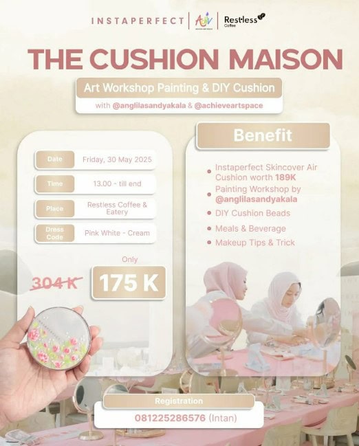The Cushion Maison Art Workshop Painting & DIY Cushion